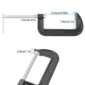 ABuff 6-inch C-clamp close-up showing forged steel grip for secure holding