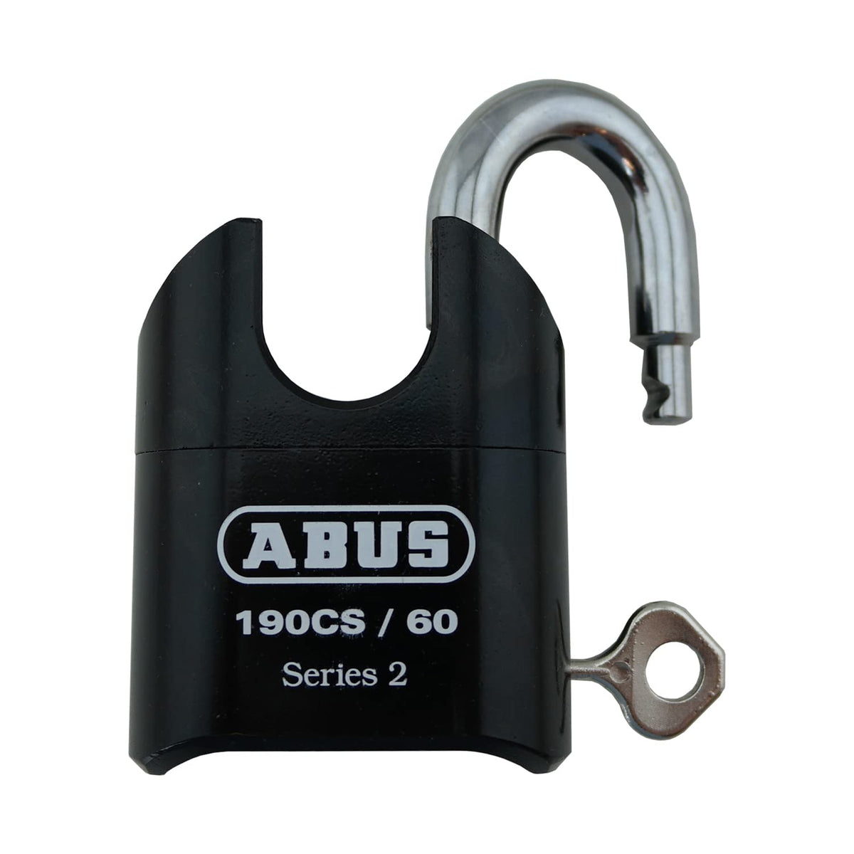 ABUS 190CS/60 hardened shackle resists tampering and cutting.