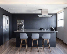 Abyssaly Black Wood peel and stick is quick to install with minimal bubbles