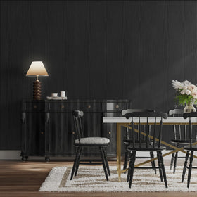 Abyssaly Black Wood table top update provides a durable, wipe-clean surface