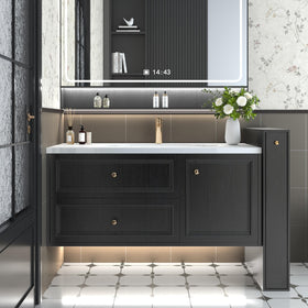 Abyssaly kitchen counter transformation with durable, wipe-clean surface.