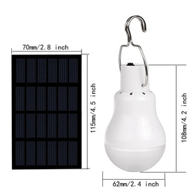 ABZXT Solar Powered Lamp pack-2 LED bulbs emphasizing energy-efficient, long-lasting light