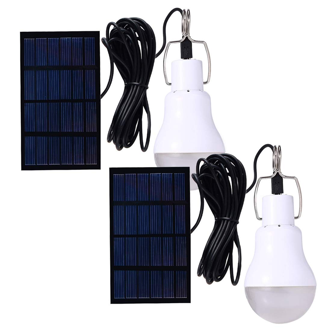 ABZXT Solar Powered Lamp pack-2 packaging shows eco-friendly, reusable solar lighting in a compact box