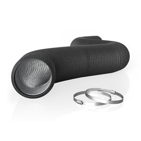 AC Infinity 4in aluminum ducting fully extended for long ventilation runs