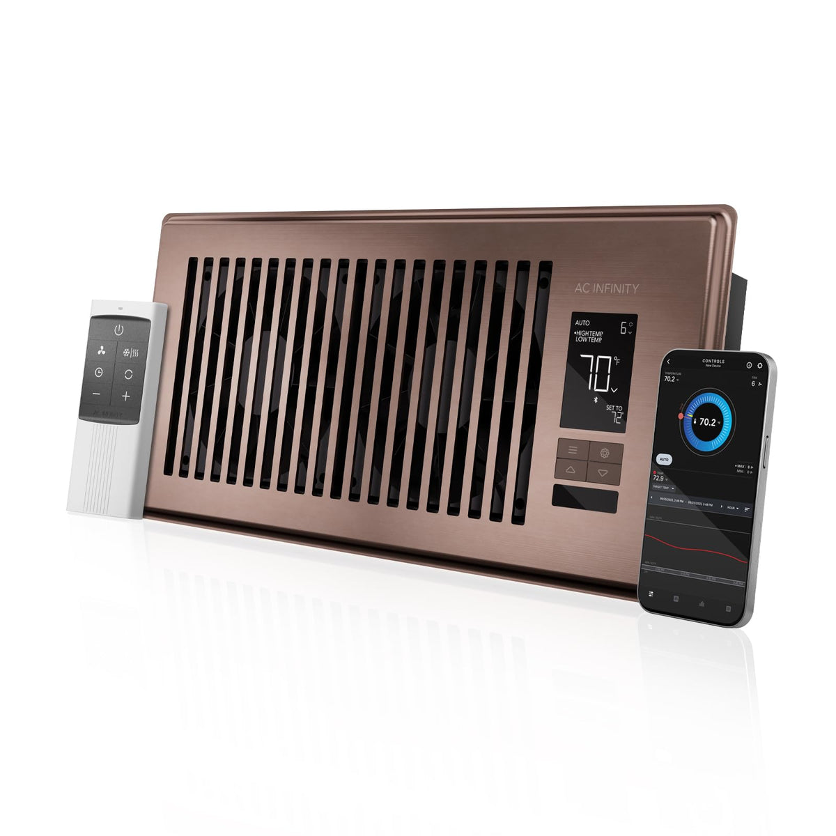 AC Infinity AIRTAP T4 Bronze front view showing compact airflow boost for rooms