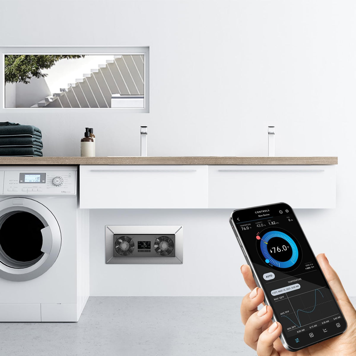 AC Infinity AIRTITAN T8 quiet operation at 32 dBA in home environment