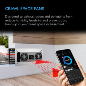 AC Infinity AIRTITAN T8 with app connectivity showing remote climate setup