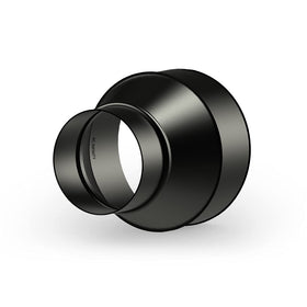 AC Infinity duct reducer 6 to 4 inch adapter shown with angled view for seamless ventilation connections.