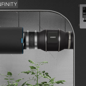AC Infinity growing and HVAC ductwork setup with the clamp