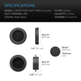 AC Infinity light-blocking design prevents external light leaks.