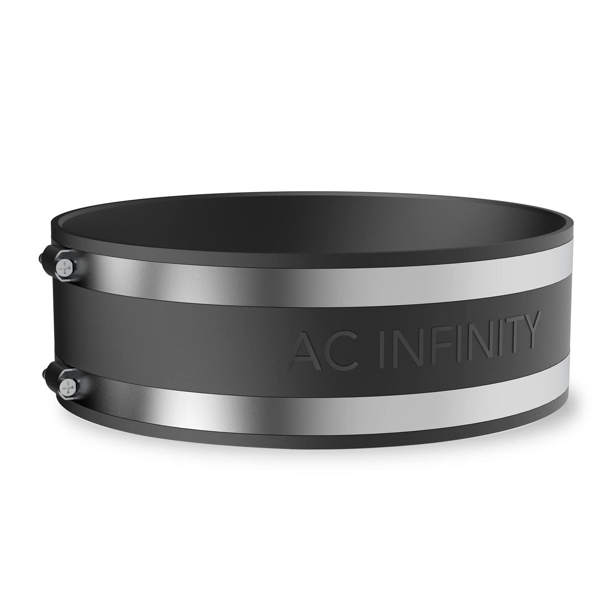 AC Infinity noise reduction clamp on 8-inch duct coupler for quieter operation