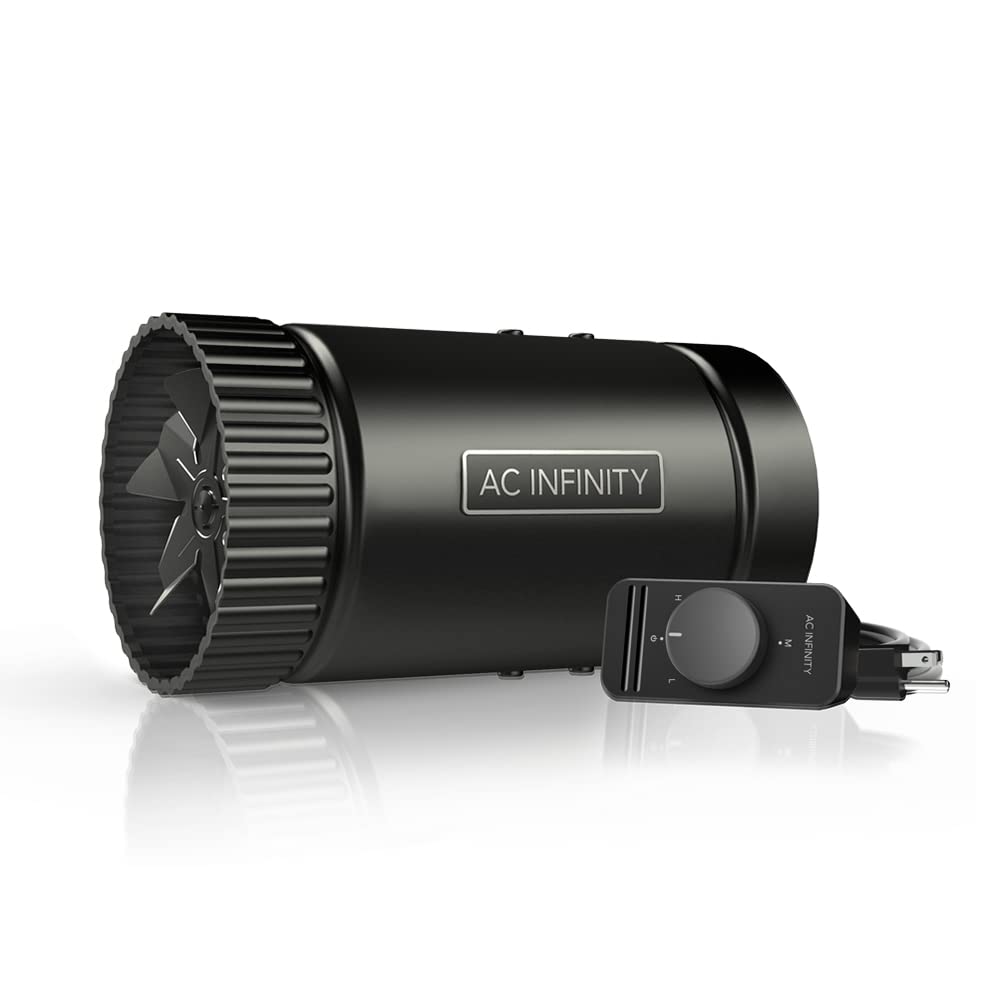 AC Infinity RAXIAL S4 inline booster 4-inch fan improving HVAC airflow.