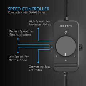 AC Infinity RAXIAL S4 unibody die-cast housing reduces vibration during use.
