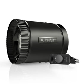 AC Infinity RAXIAL S6 front view shows space-saving inline fan for home ventilation.