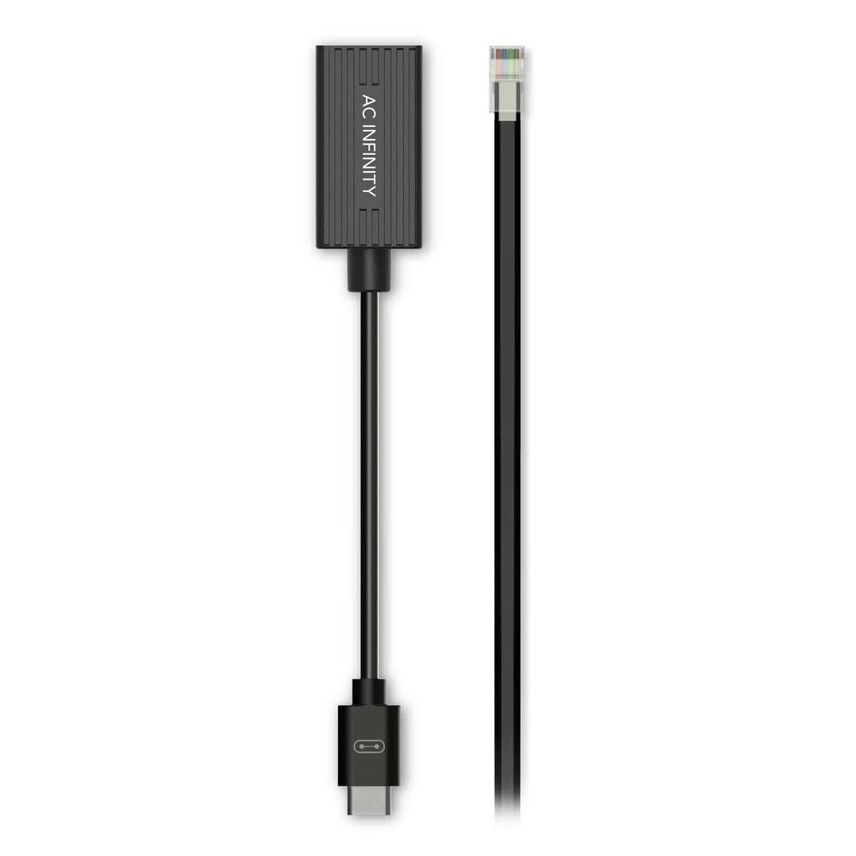 AC Infinity RJ11/RJ12 adapter dongle connects lights to UIS controller for PWM dimming