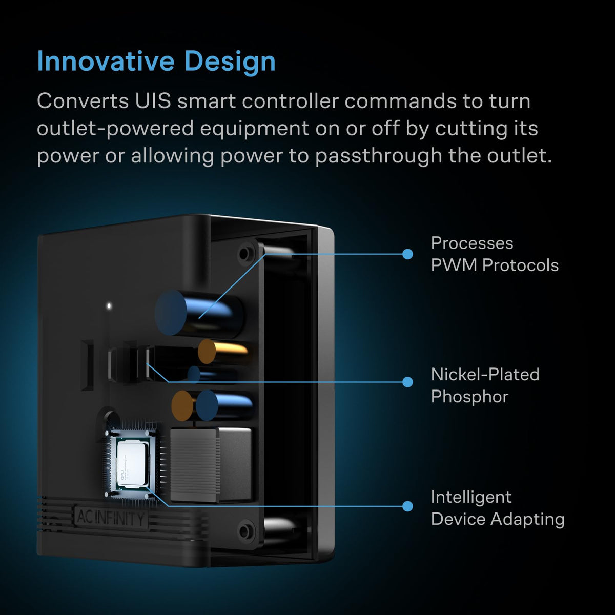 UIS control plug powering seedling heating mat via app control