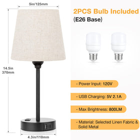 Acaxin bedside lamp with compact design for modern decor.