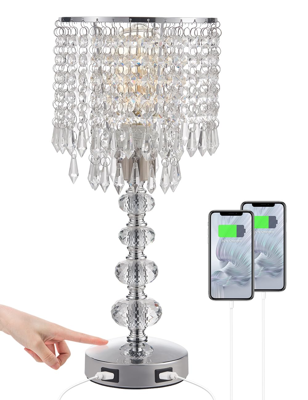 Acaxin crystal table lamp makes a stylish gift for any room.