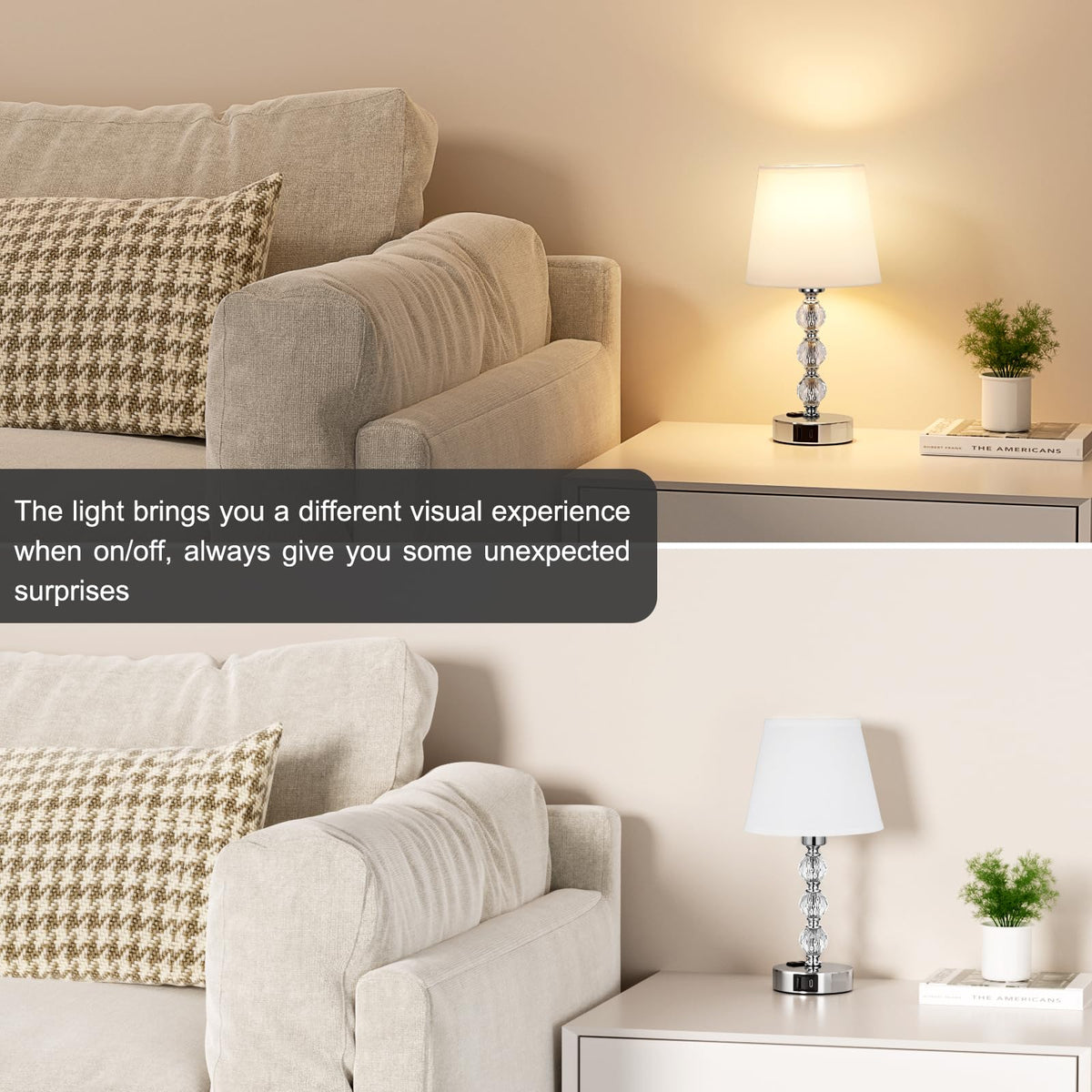 Included E26 LED bulbs provide flicker-free, bright illumination.