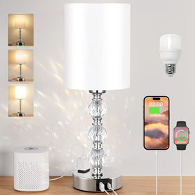 Acaxin touch bedside crystal lamp with rainbow reflections for cozy bedrooms