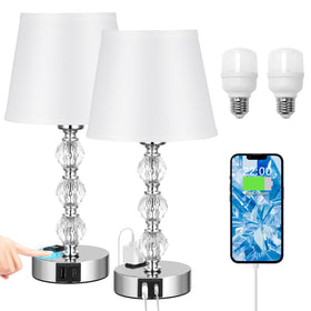 Two-lamp set delivers balanced light for desks, nightstands, and living spaces.