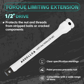 Accellea CR-MO steel torque bars designed for durability in tough workshops.