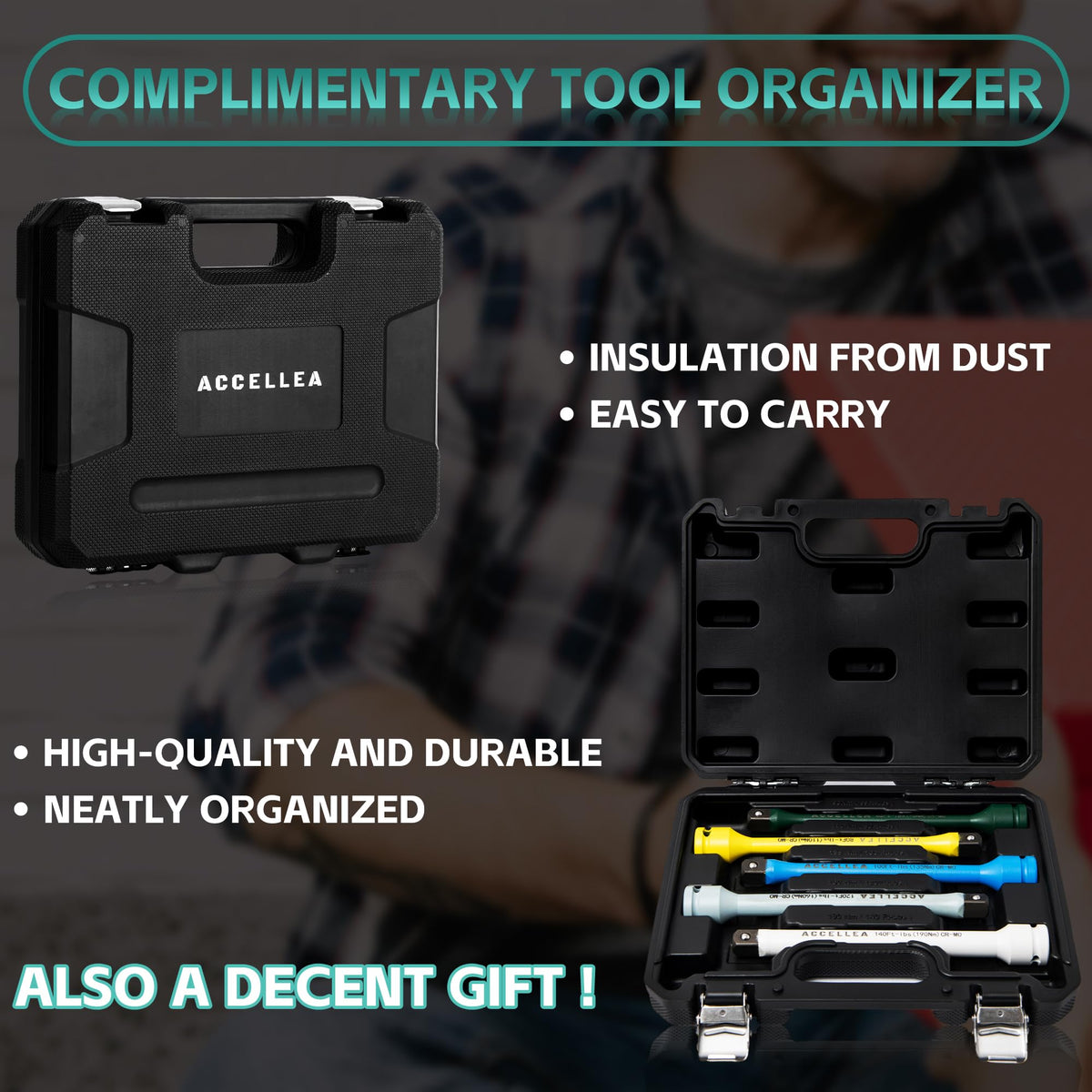 ACCELLEA compatible with drills and wrenches for diverse setups.