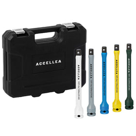 ACCELLEA torque-limiting extension bar for 1/2 drive, 8-inch length, helps prevent over-tightening.