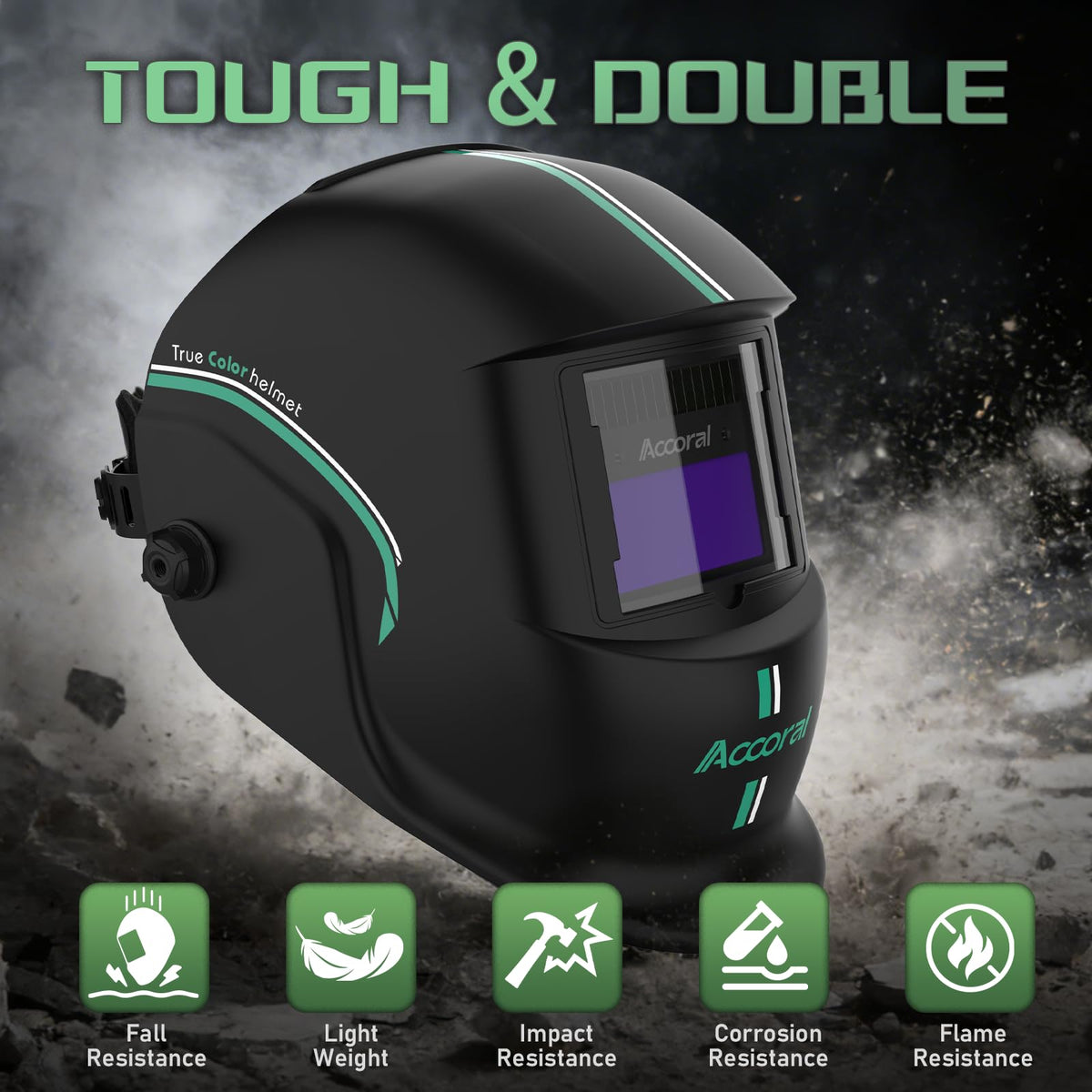 Accoral helmet lightweight build reduces fatigue without sacrificing protection.