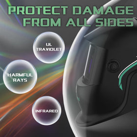 Accoral helmet wide-shade external panel for quick shade and delay adjustments.
