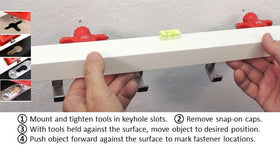Accu Mount Tools recessed marking pad in action keeps surfaces clean.