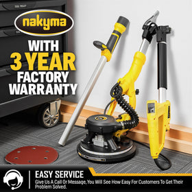 ACCUCRAFT foldable sander head with 90-degree swivel fits tight corners