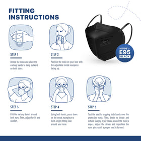 AccuMed BNX KN95 mask 3D design with space to speak and reduced fog.