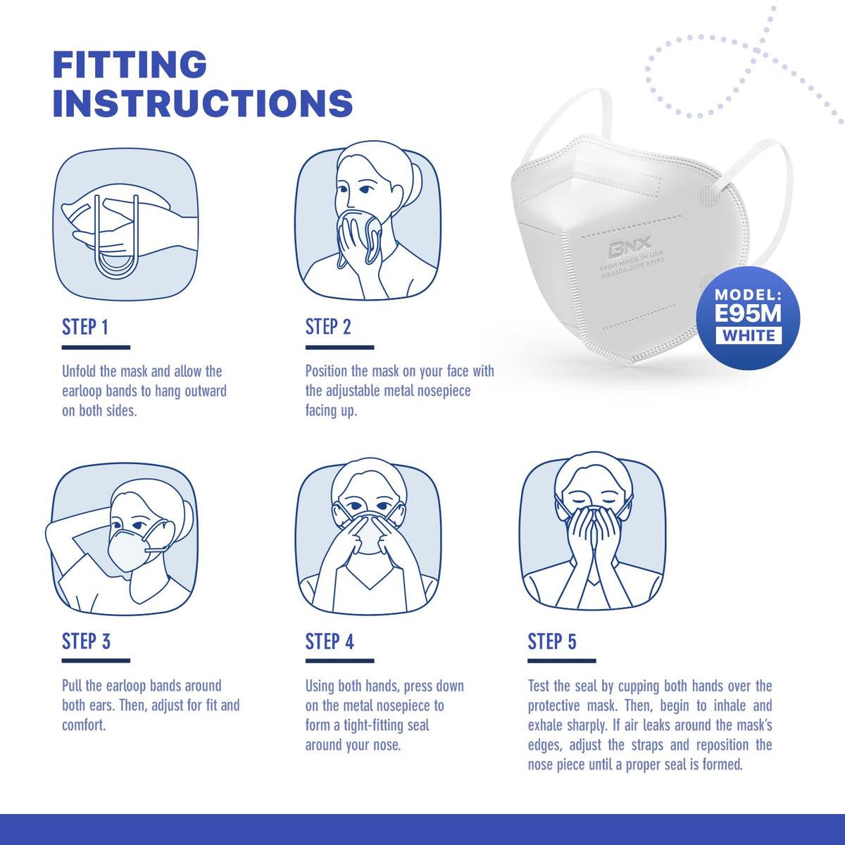 AccuMed BNX KN95 mask 3D fit provides room to speak and reduces glasses fog.