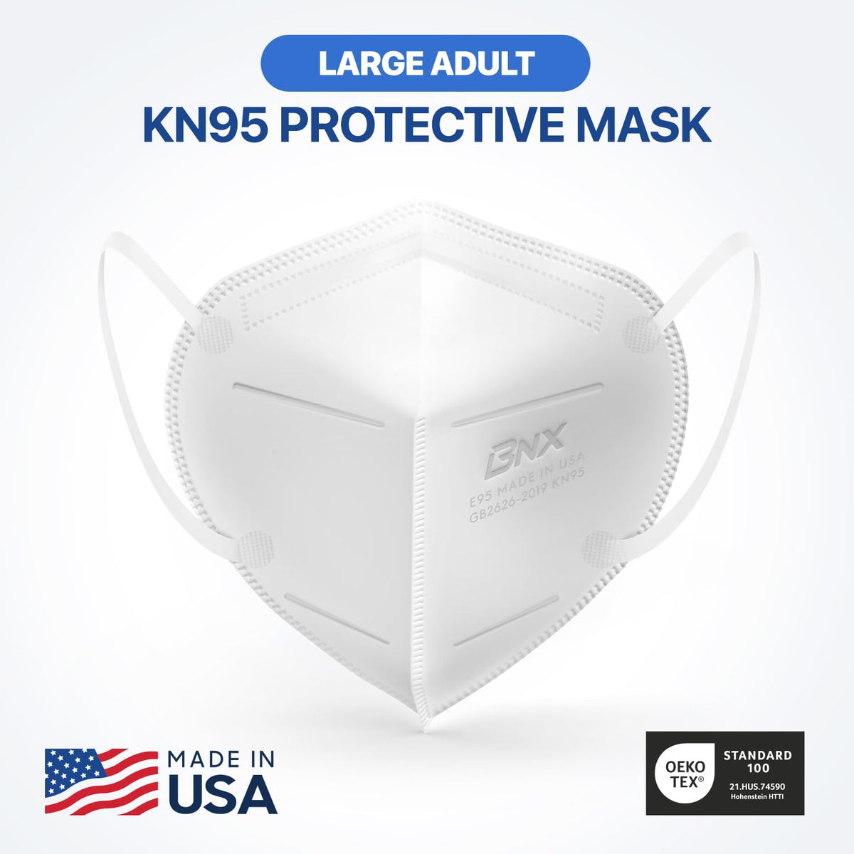 AccuMed KN95 mask 3D shape accommodates mouth movement