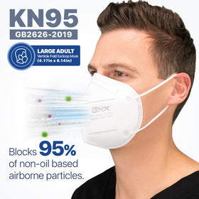 AccuMed KN95 mask flat-fold design for easy storage