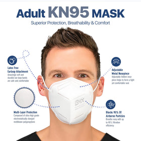 AccuMed KN95 mask latex-free earloops for comfortable wear