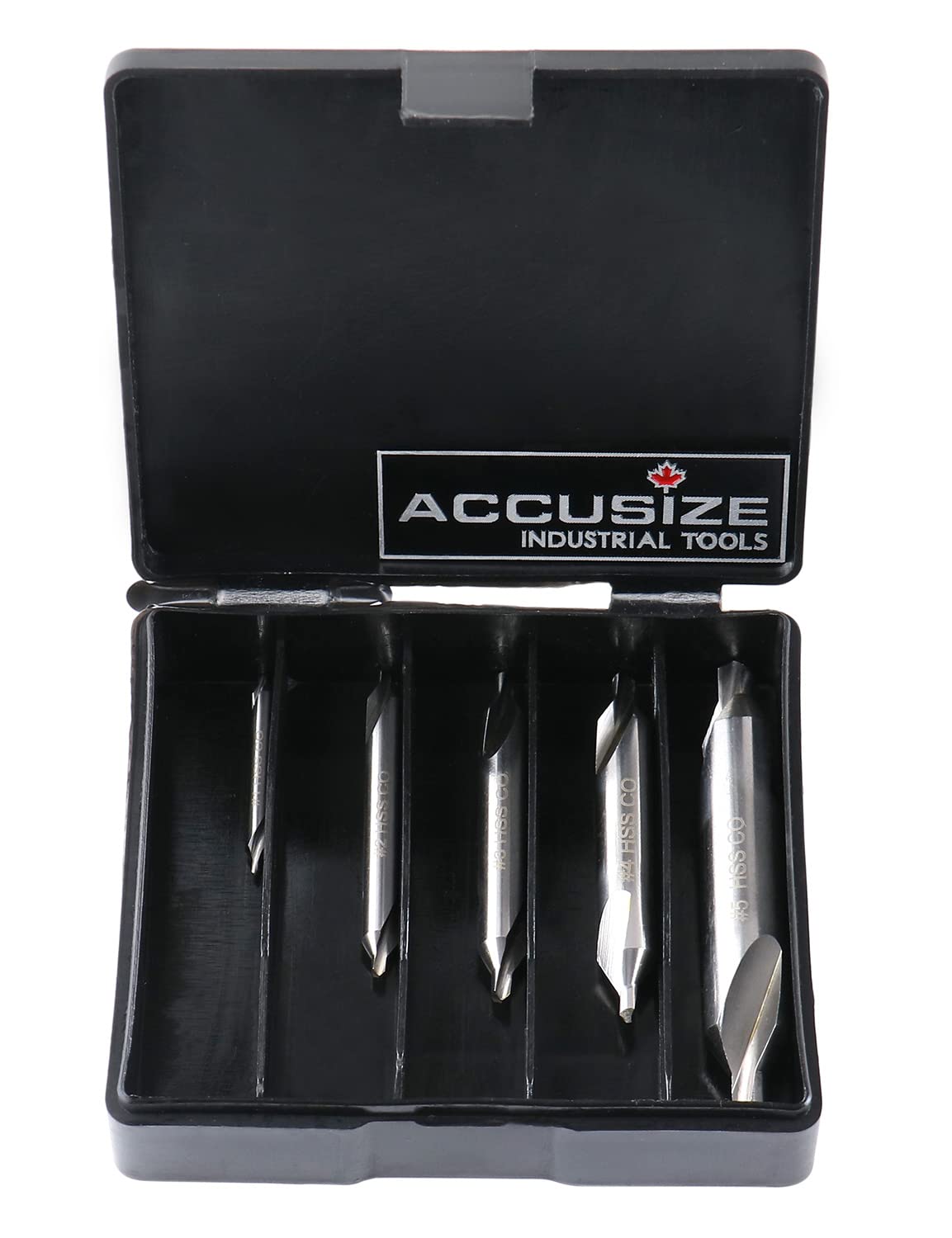 Accusize M42 HSS cobalt center drill for high wear resistance during tough drilling