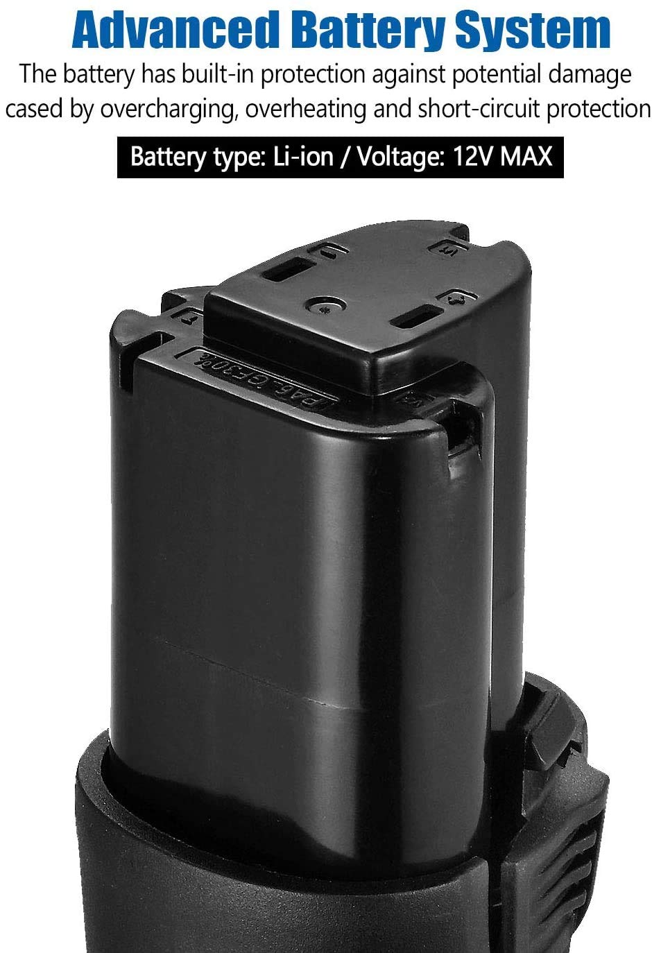 ACDelco AB1225LA battery pack label detail with safety and compatibility notes