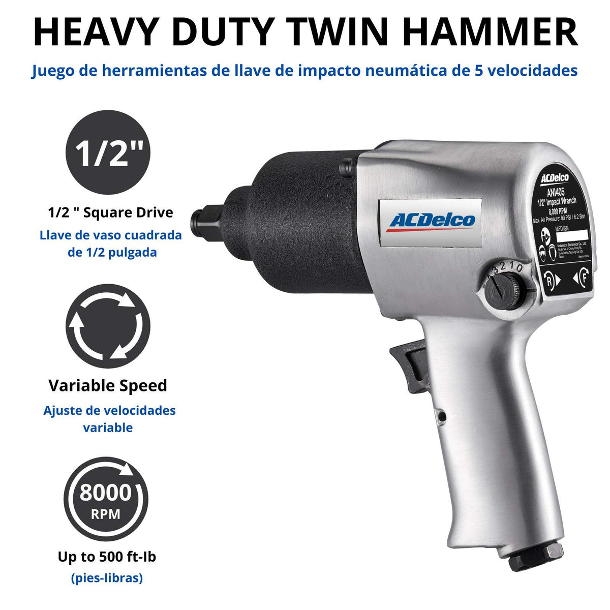 ACDelco ANI405A ideal for removing rusted and heavy-duty bolts.