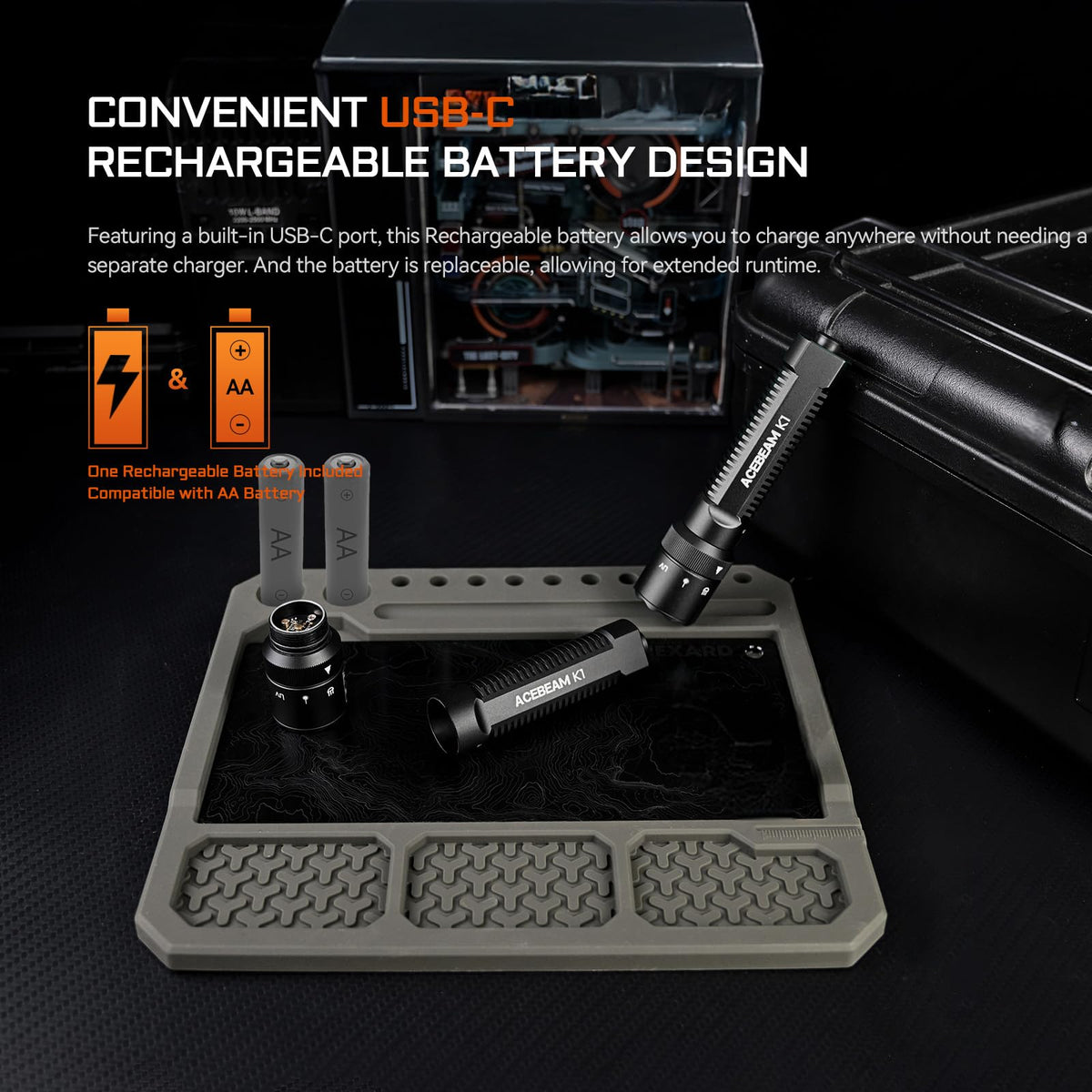 ACEBEAM K1 pocket-size design enables easy carry and quick access.