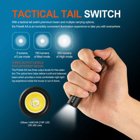 ACEBEAM Pokelit AA 550 lumens output for bright outdoor tasks