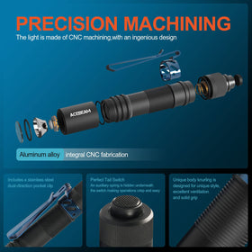 ACEBEAM Pokelit AA IP68 durable body for rain and dust