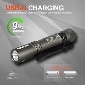 ACEBEAM Pokelit AA with IP68 water resistance handles rain and rugged conditions