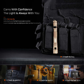 ACEBEAM TAC 2AA dual switches provide versatile control in any scenario.
