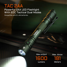 ACEBEAM TAC 2AA demonstrates compact pocket-size form for daily carry