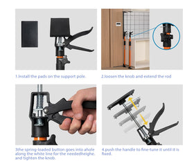 ACEBINTE steel telescopic pole with aluminum handle enables precise adjustments during DIY tasks.
