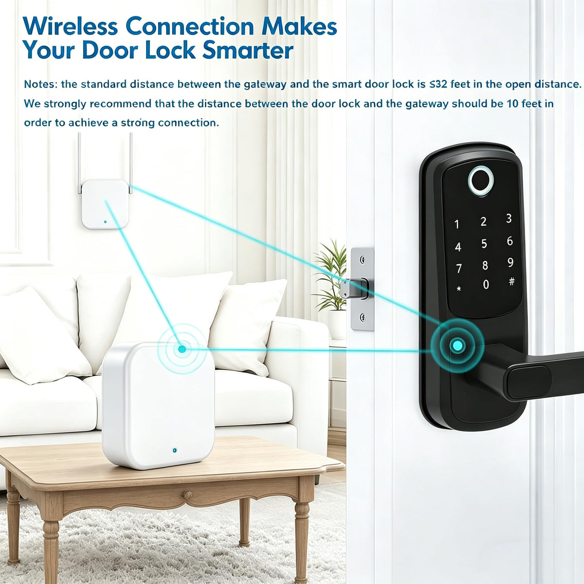 AceFox G2 2.4 GHz WiFi setup for stable connection within 32 feet.