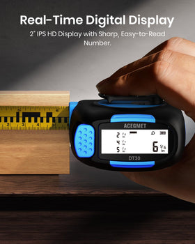 DT30 2-inch backlit display visible in dim environments