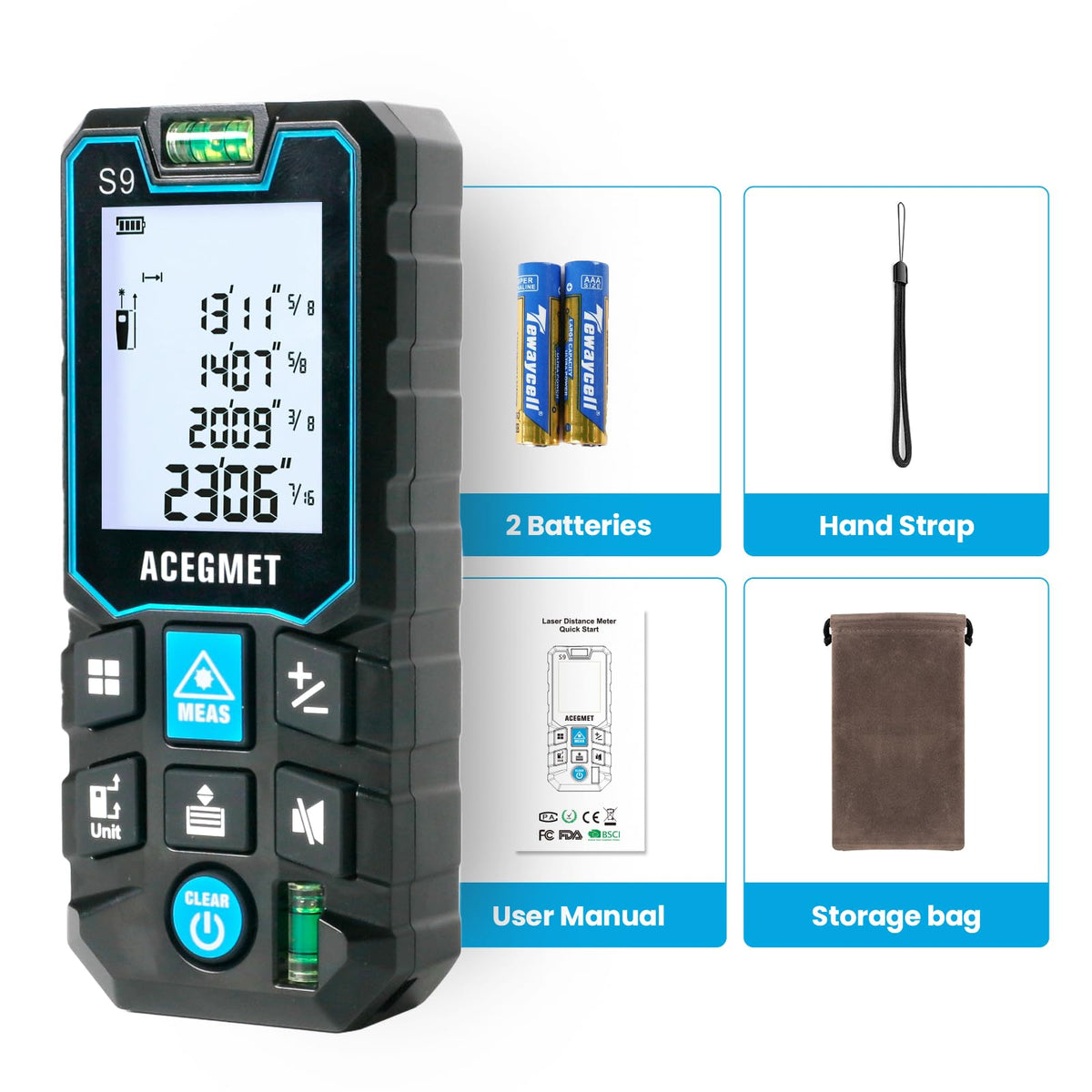 ACEGMET S9 mute function for quiet measurements